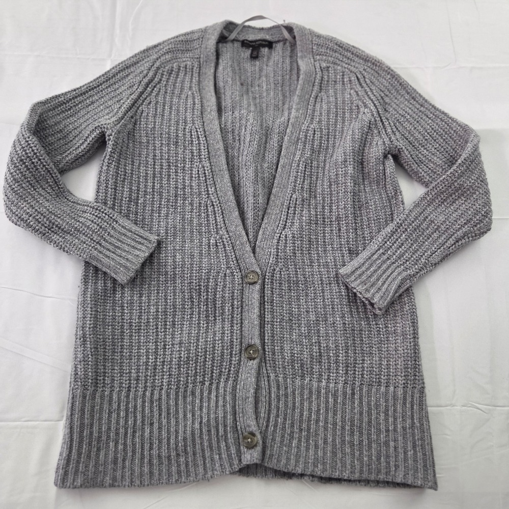 Banana Republic Cardigan Sweater Womens XS Ribbed Longline Grandpacore Button Up